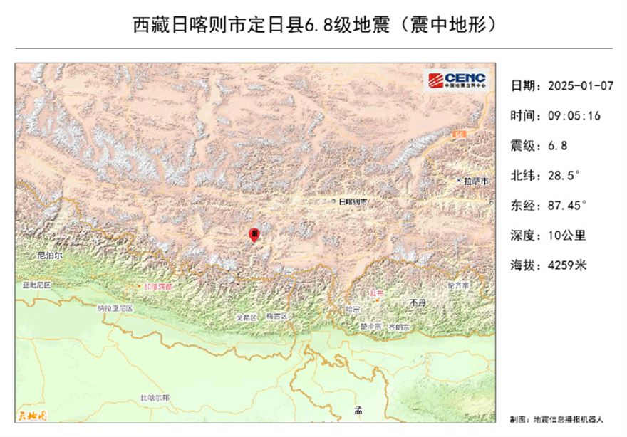 西藏日喀则市发生4.2级地震，影响及应对措施