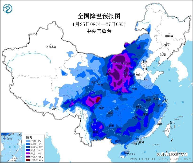 寒潮来袭，八省暴雪大雾笼罩，警惕大到暴雪预警信号紧急发布